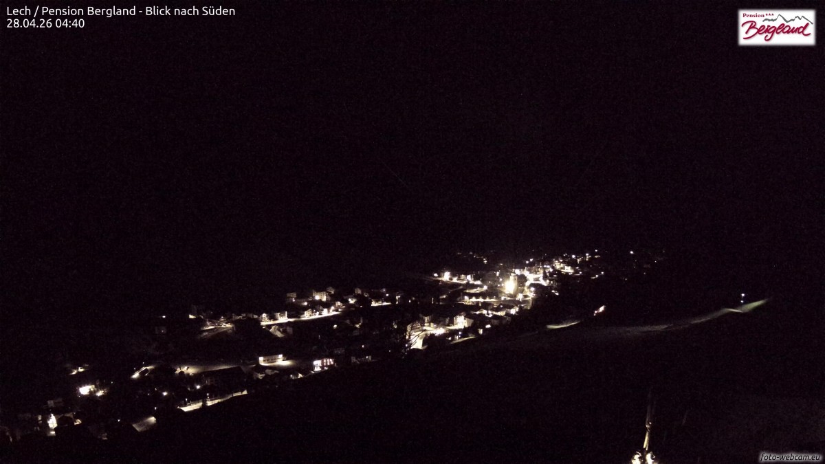 Archived image Webcam Lech am Arlberg - Guesthouse Bergland