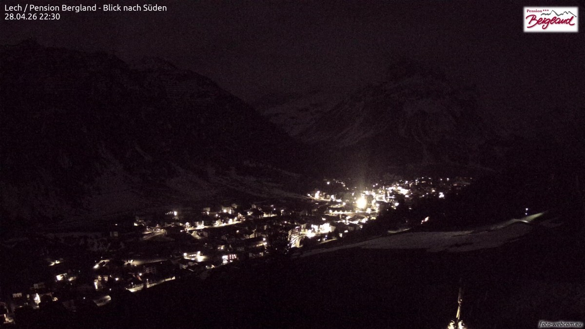 Archived image Webcam Lech am Arlberg - Guesthouse Bergland