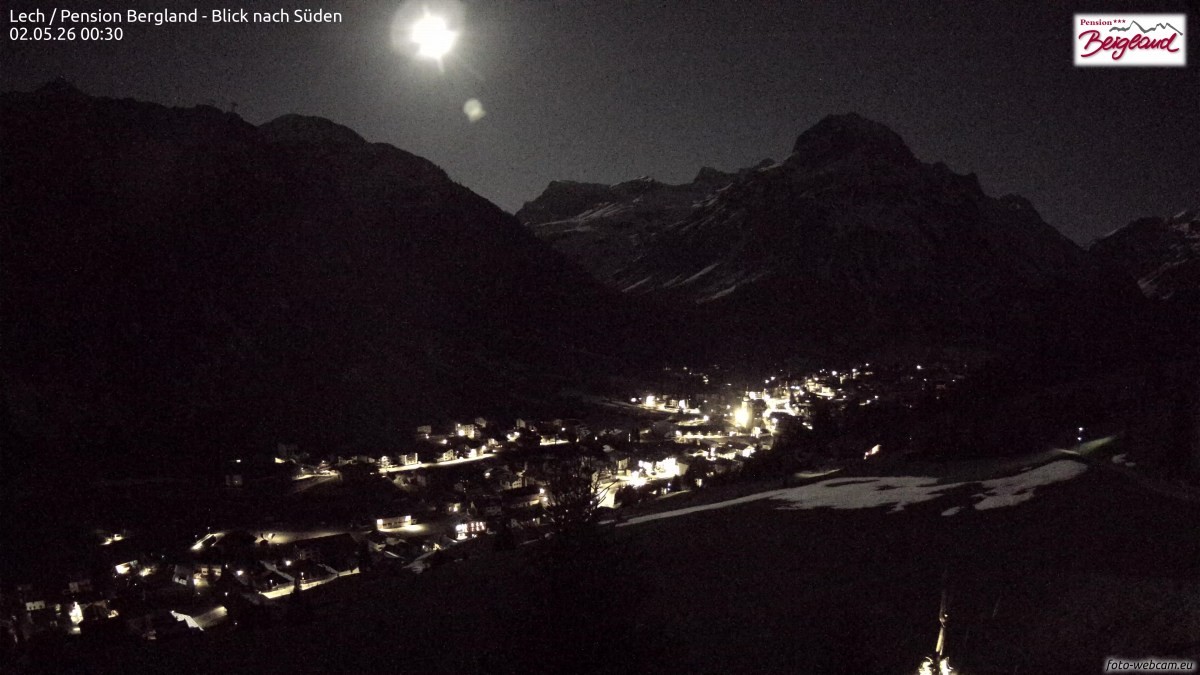 Archived image Webcam Lech am Arlberg - Guesthouse Bergland