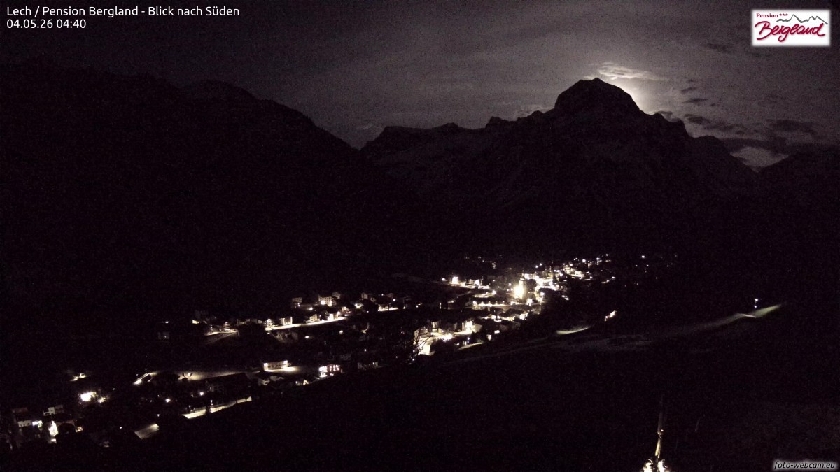 Archived image Webcam Lech am Arlberg - Guesthouse Bergland