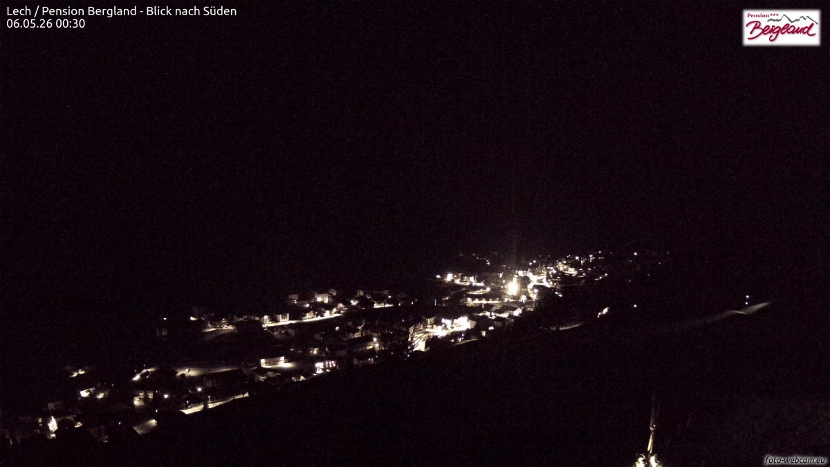 Archived image Webcam Lech am Arlberg - Guesthouse Bergland