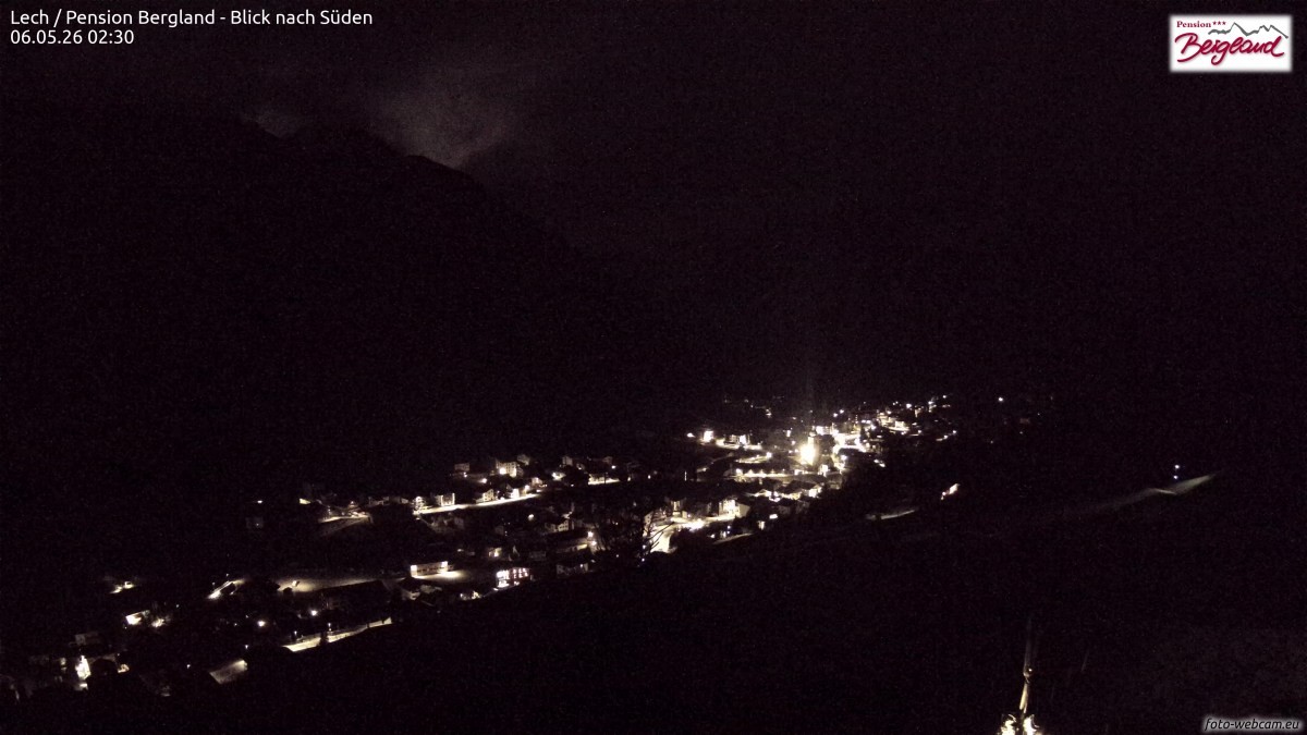Archived image Webcam Lech am Arlberg - Guesthouse Bergland