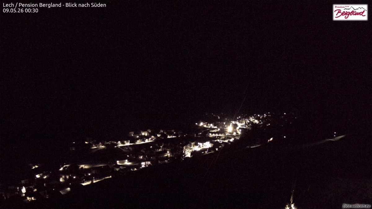 Archiv Foto Webcam Oberlech: Ausblick Pension Bergland