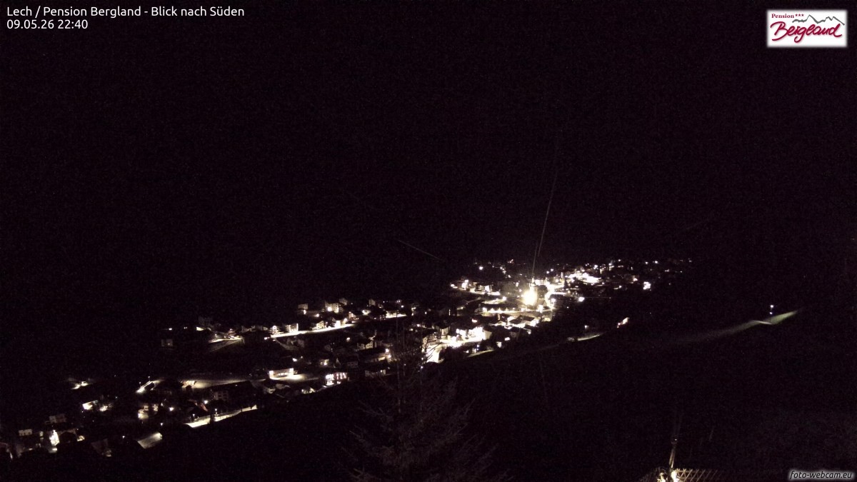 Archived image Webcam Lech am Arlberg - Guesthouse Bergland