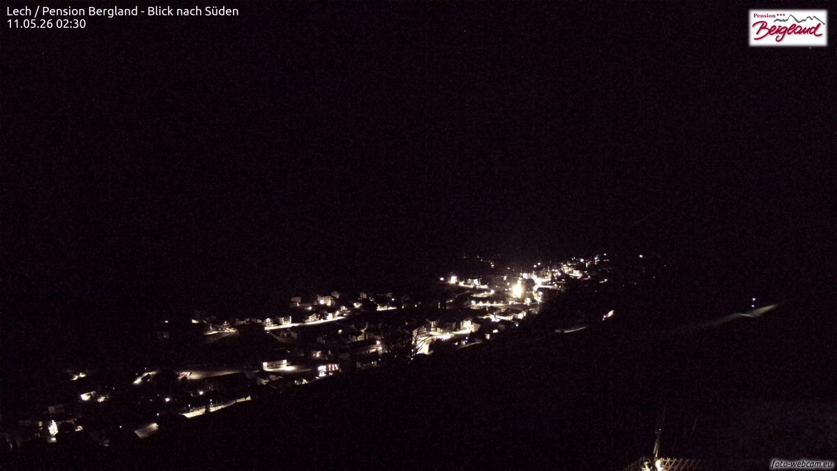 Archived image Webcam Lech am Arlberg - Guesthouse Bergland