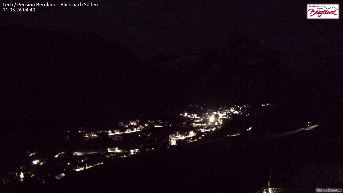 Archived image Webcam Lech am Arlberg - Guesthouse Bergland