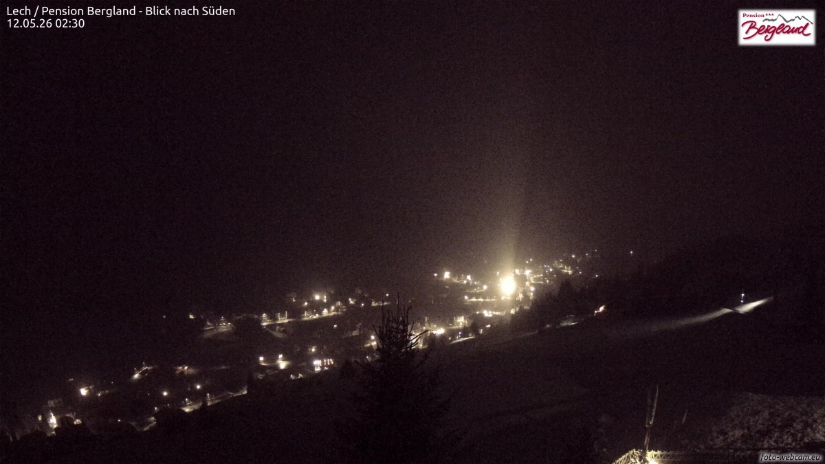 Archived image Webcam Lech am Arlberg - Guesthouse Bergland