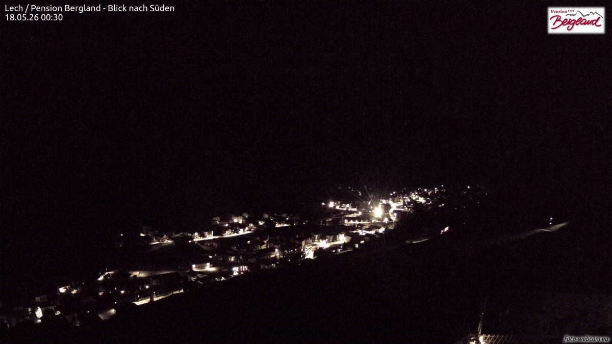 Archived image Webcam Lech am Arlberg - Guesthouse Bergland