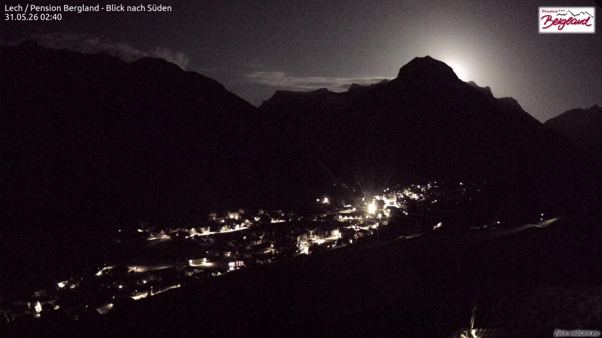 Archived image Webcam Lech am Arlberg - Guesthouse Bergland