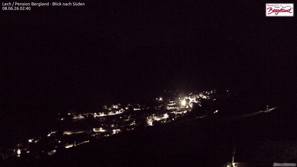 Archived image Webcam Lech am Arlberg - Guesthouse Bergland