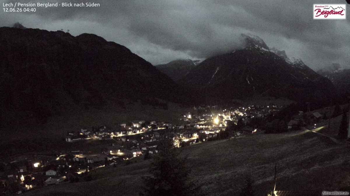 Archived image Webcam Lech am Arlberg - Guesthouse Bergland