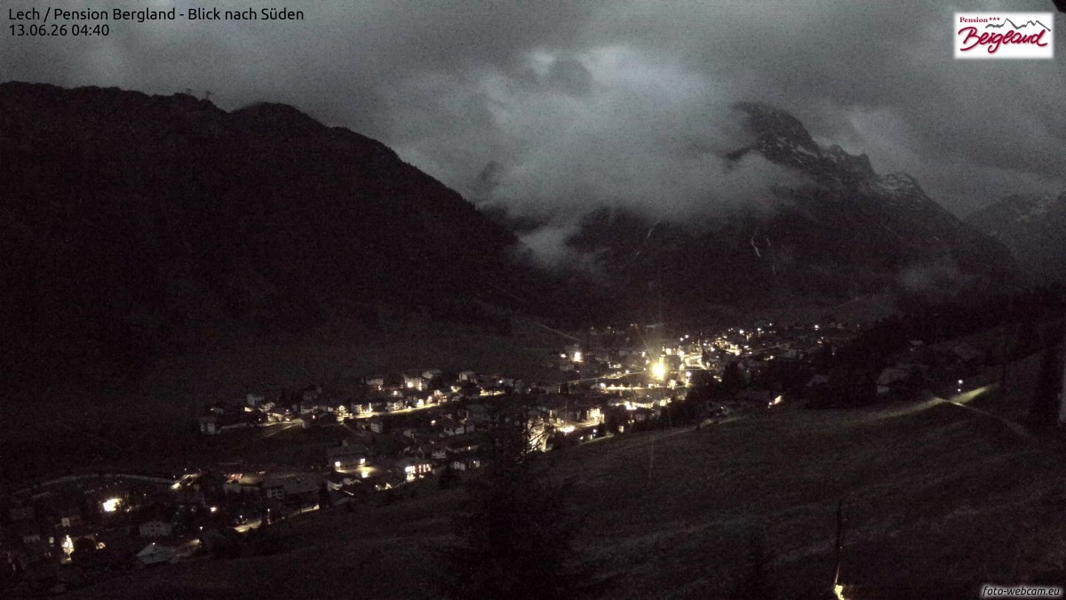 Archived image Webcam Lech am Arlberg - Guesthouse Bergland