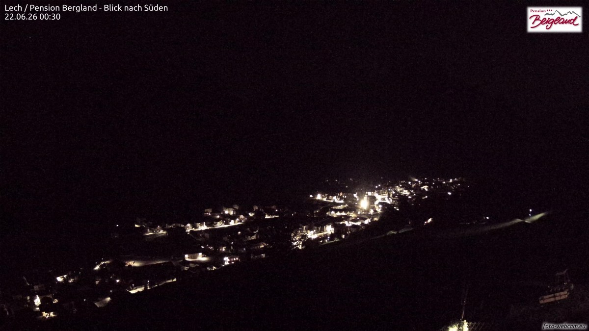 Archived image Webcam Lech am Arlberg - Guesthouse Bergland