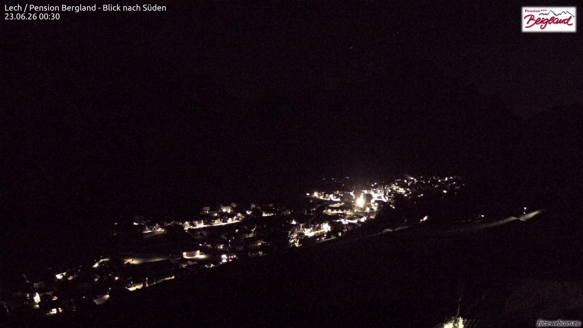 Archived image Webcam Lech am Arlberg - Guesthouse Bergland
