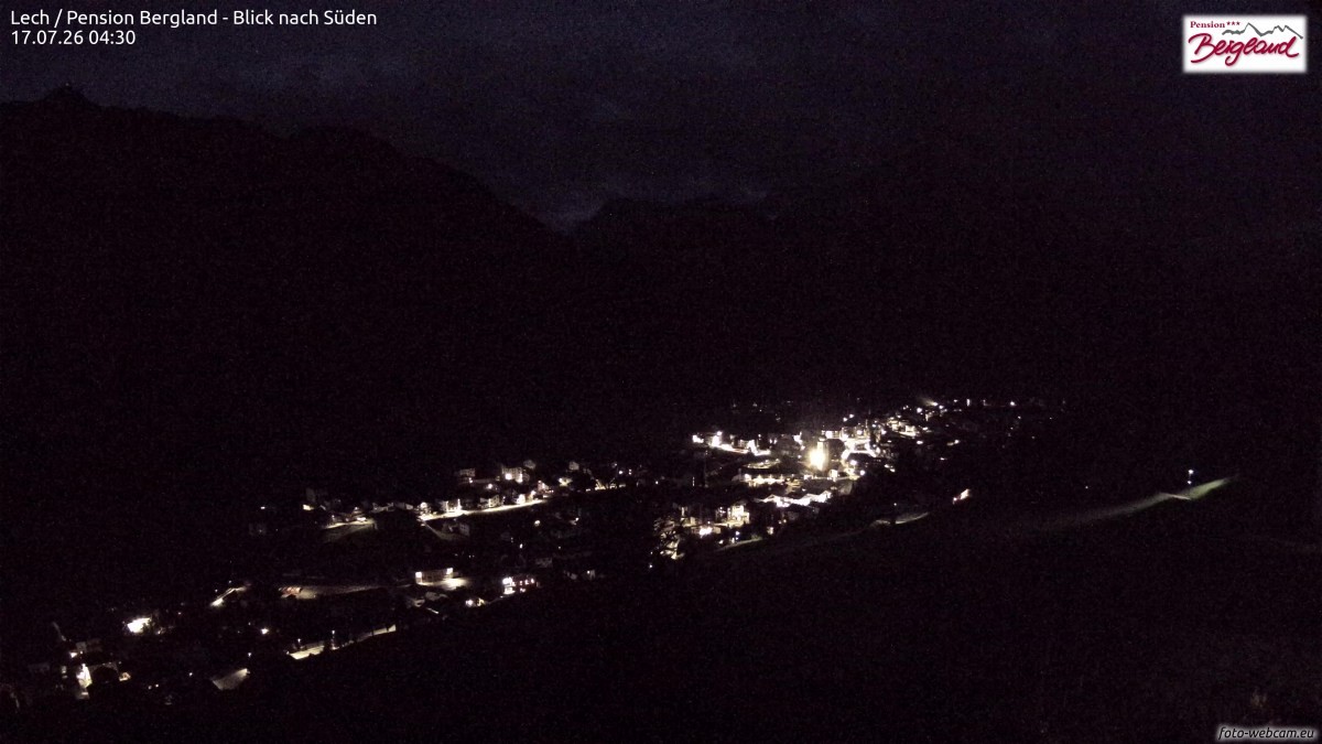 Archived image Webcam Lech am Arlberg - Guesthouse Bergland