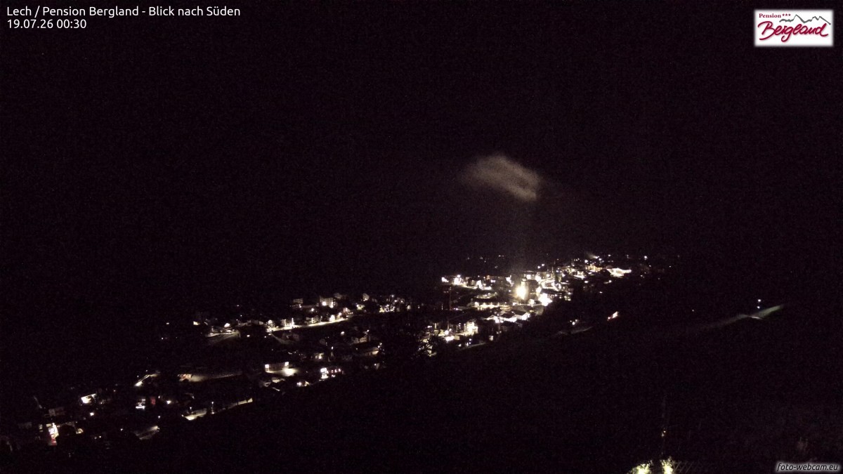 Archived image Webcam Lech am Arlberg - Guesthouse Bergland