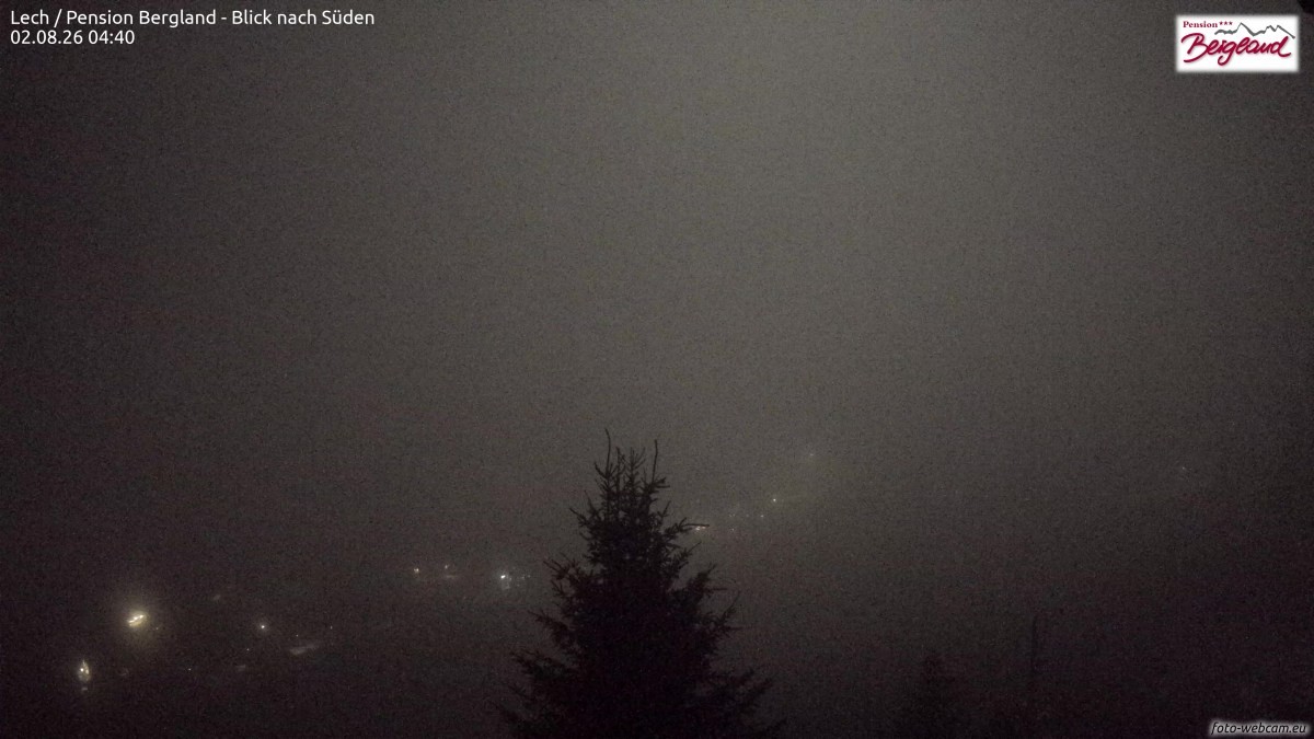 Archiv Foto Webcam Oberlech: Ausblick Pension Bergland
