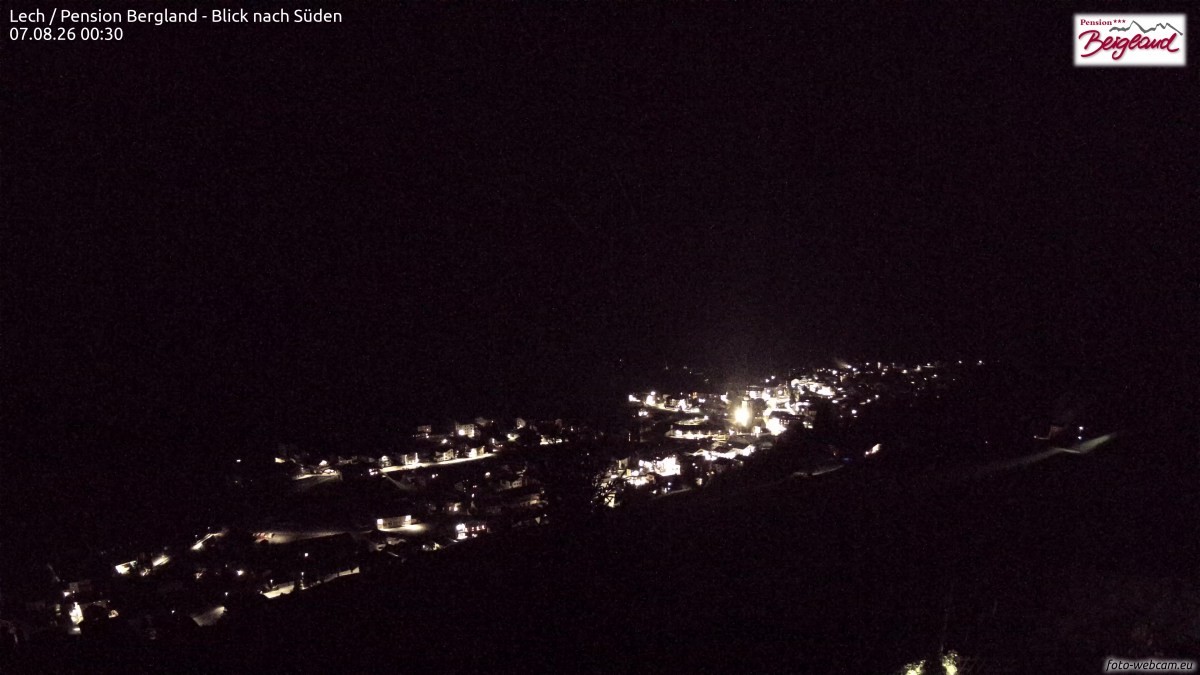 Archived image Webcam Lech am Arlberg - Guesthouse Bergland