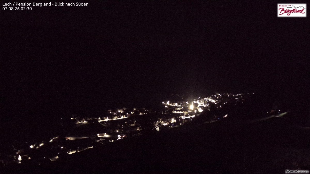 Archived image Webcam Lech am Arlberg - Guesthouse Bergland