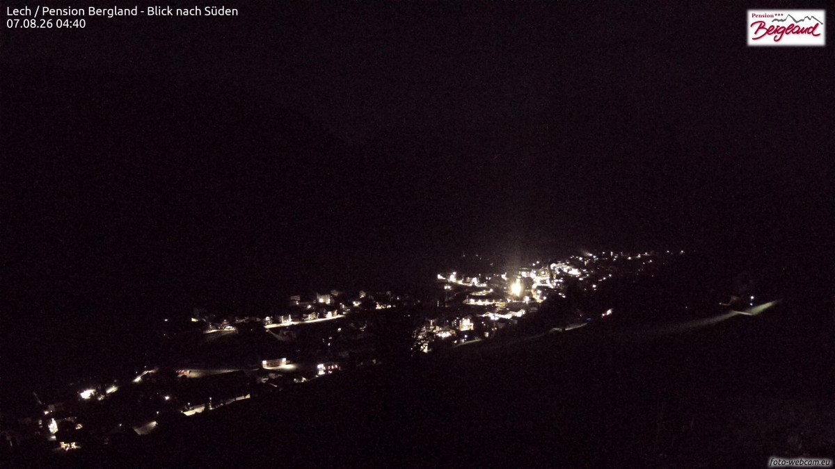 Archived image Webcam Lech am Arlberg - Guesthouse Bergland