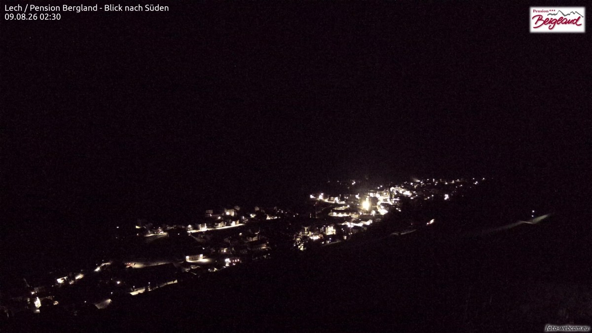 Archived image Webcam Lech am Arlberg - Guesthouse Bergland