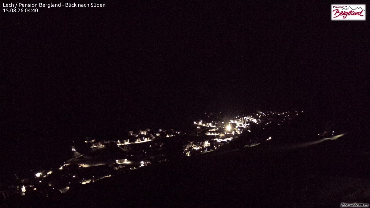 Archived image Webcam Lech am Arlberg - Guesthouse Bergland