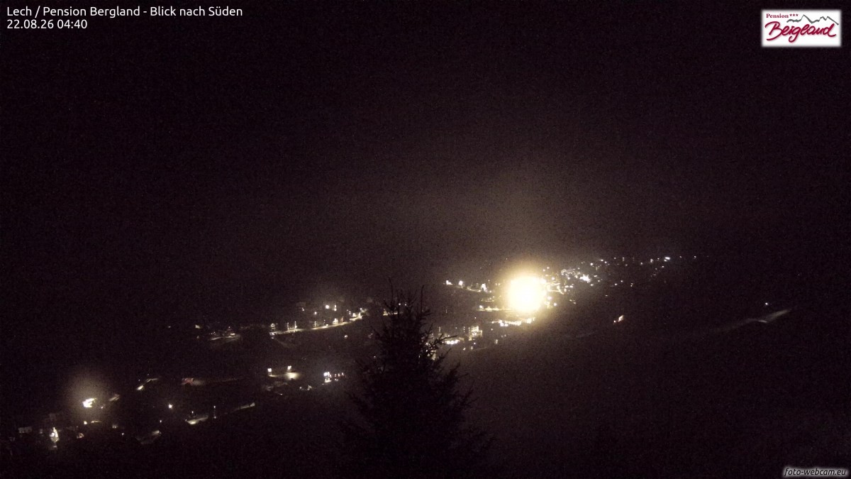 Archived image Webcam Lech am Arlberg - Guesthouse Bergland