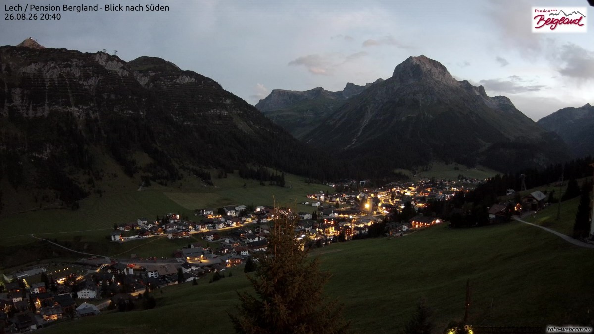 Archived image Webcam Lech am Arlberg - Guesthouse Bergland