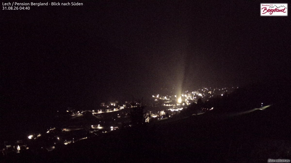 Archived image Webcam Lech am Arlberg - Guesthouse Bergland