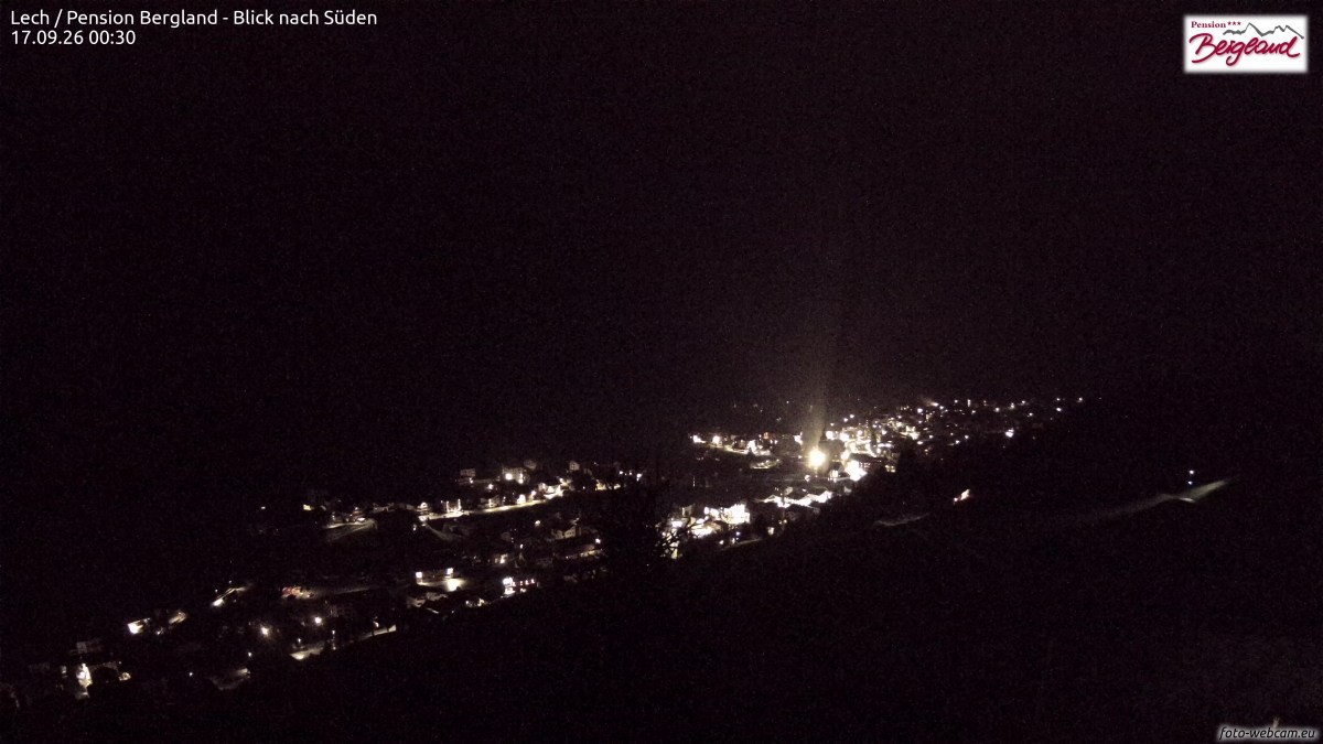 Archived image Webcam Lech am Arlberg - Guesthouse Bergland