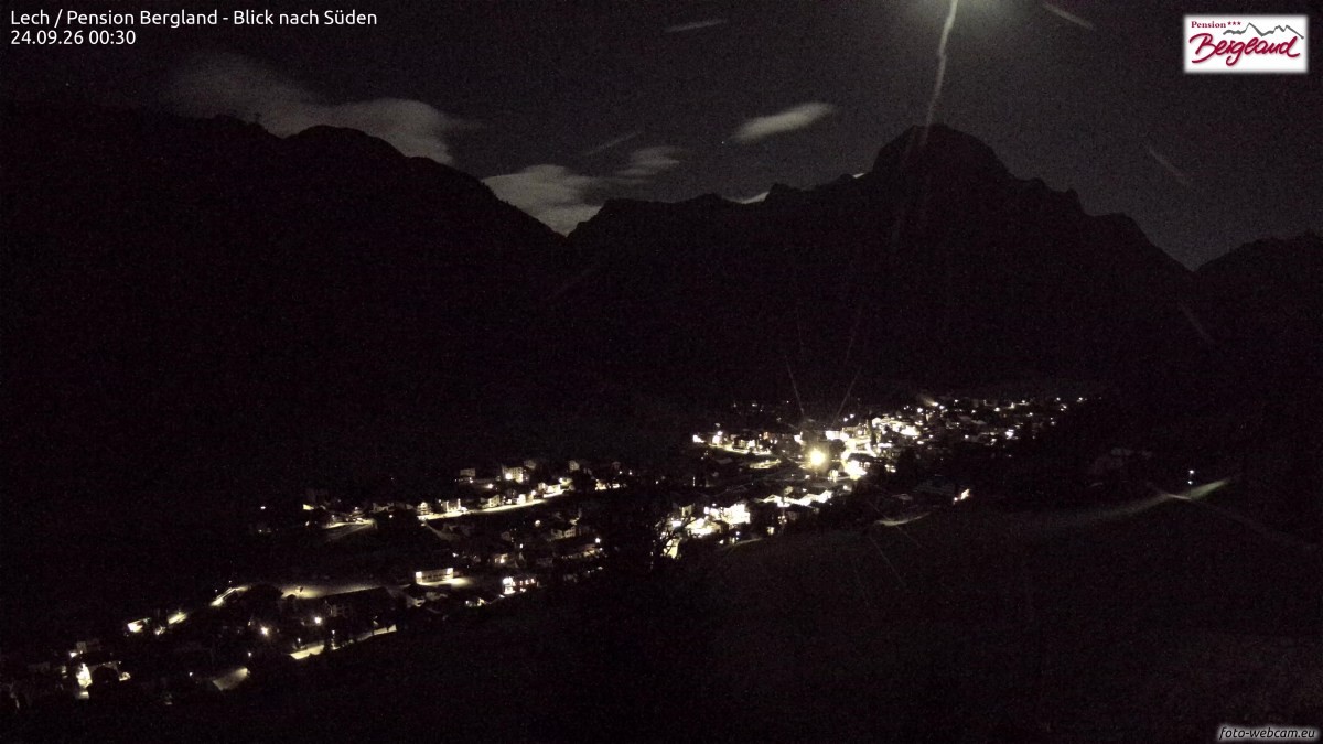 Archived image Webcam Lech am Arlberg - Guesthouse Bergland