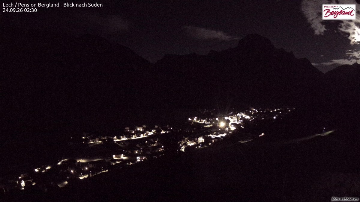 Archived image Webcam Lech am Arlberg - Guesthouse Bergland