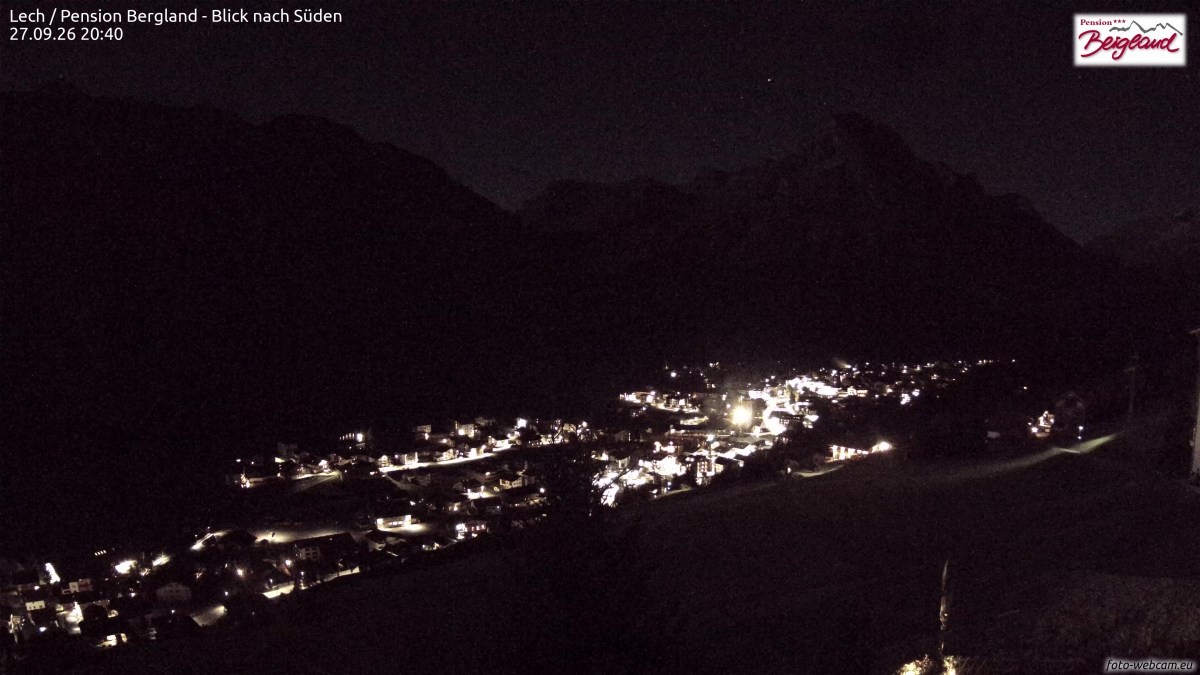 Archived image Webcam Lech am Arlberg - Guesthouse Bergland