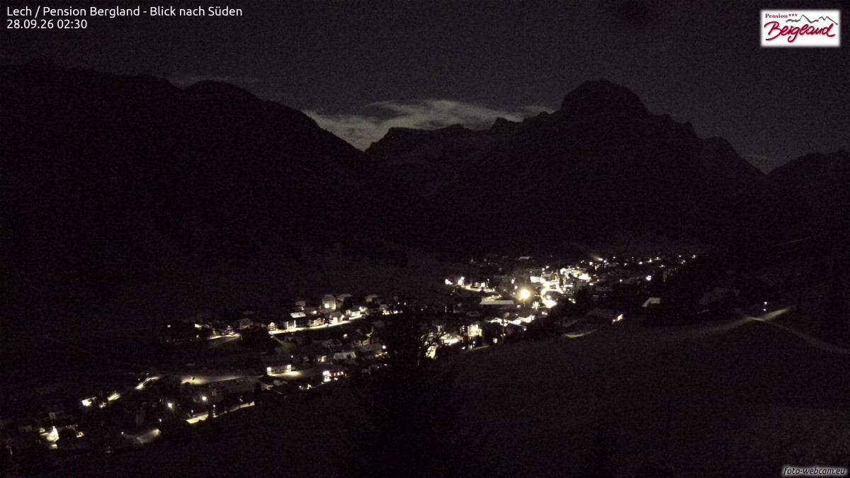 Archived image Webcam Lech am Arlberg - Guesthouse Bergland