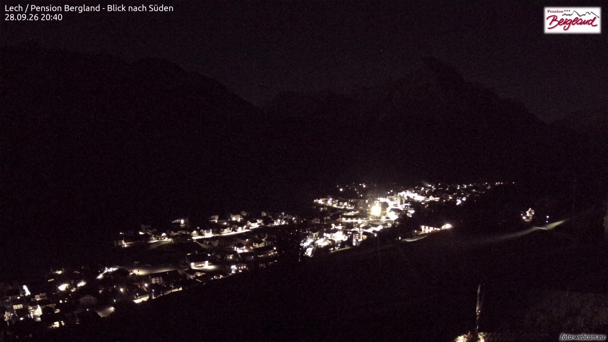 Archived image Webcam Lech am Arlberg - Guesthouse Bergland