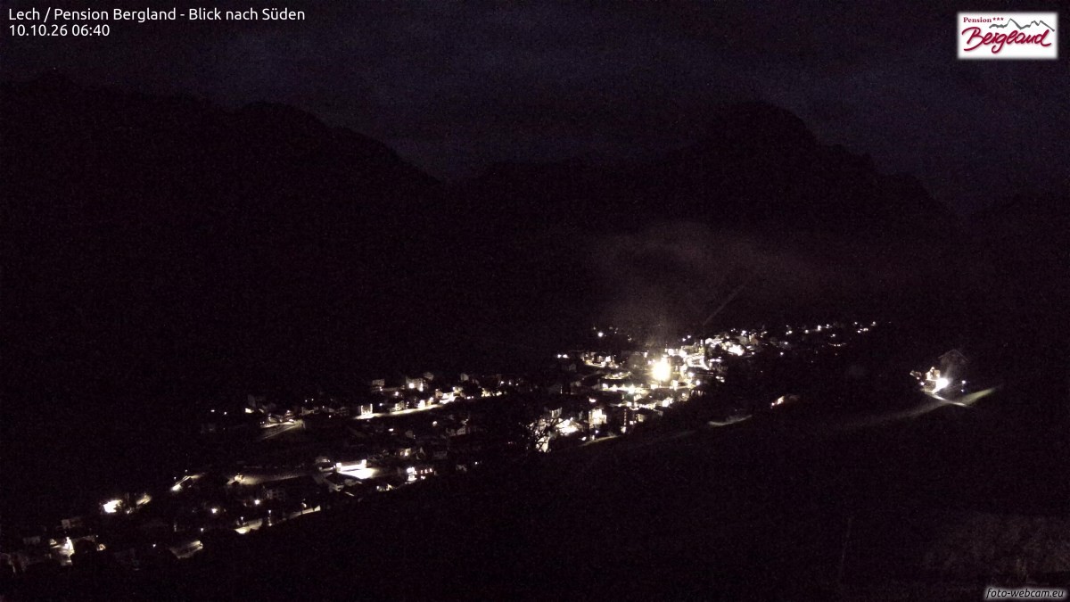 Archived image Webcam Lech am Arlberg - Guesthouse Bergland