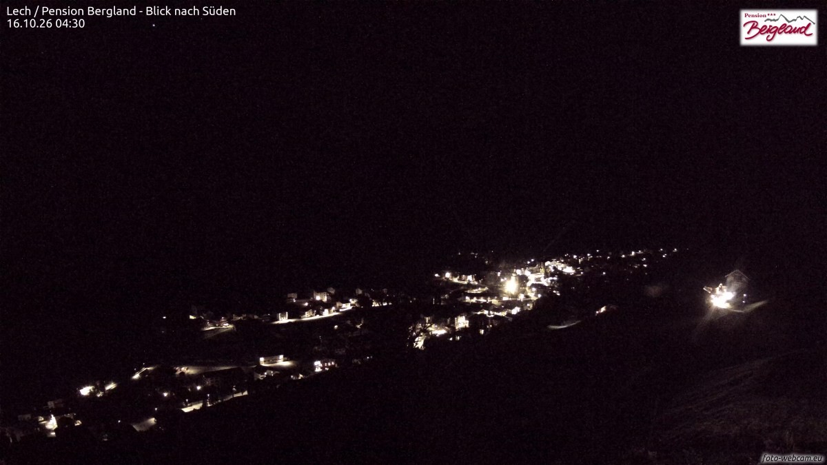 Archived image Webcam Lech am Arlberg - Guesthouse Bergland