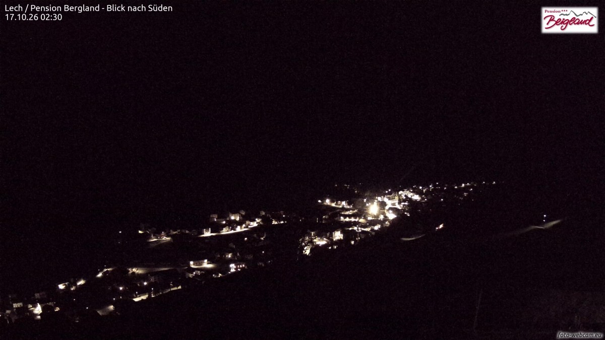 Archiv Foto Webcam Oberlech: Ausblick Pension Bergland