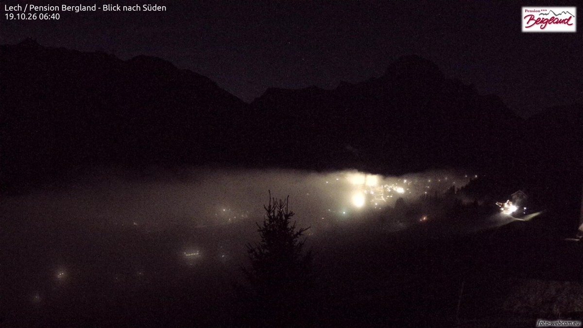 Archived image Webcam Lech am Arlberg - Guesthouse Bergland
