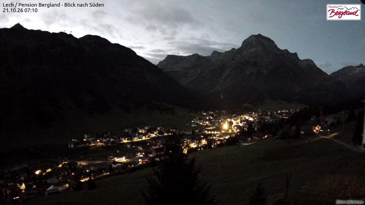 Archived image Webcam Lech am Arlberg - Guesthouse Bergland