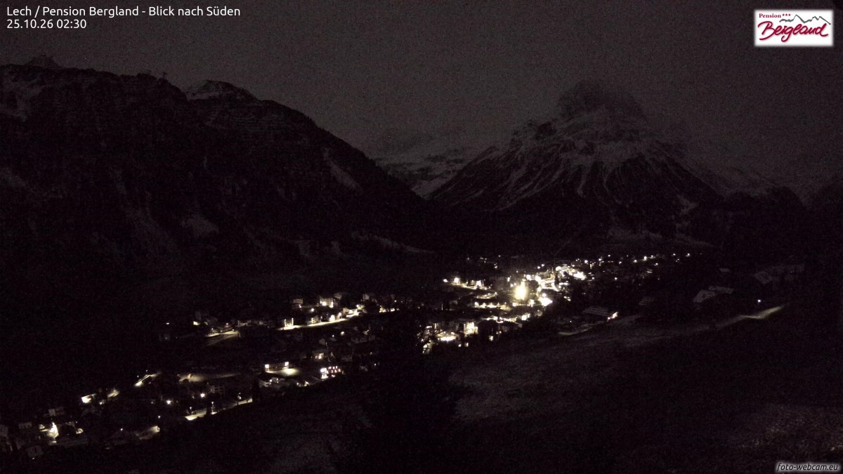 Archived image Webcam Lech am Arlberg - Guesthouse Bergland