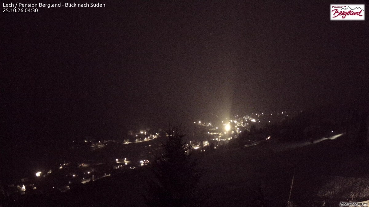 Archived image Webcam Lech am Arlberg - Guesthouse Bergland