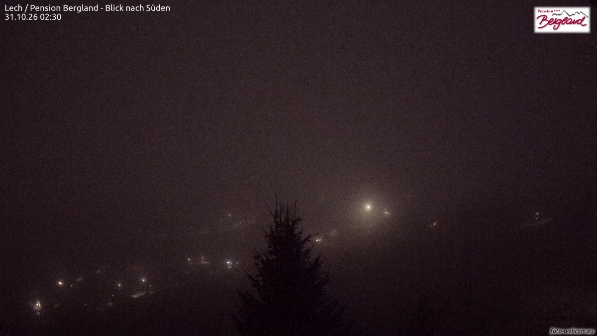 Archiv Foto Webcam Oberlech: Ausblick Pension Bergland