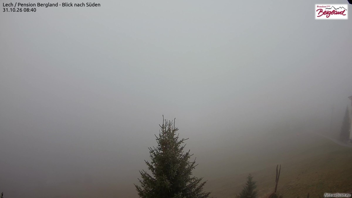 Archiv Foto Webcam Oberlech: Ausblick Pension Bergland