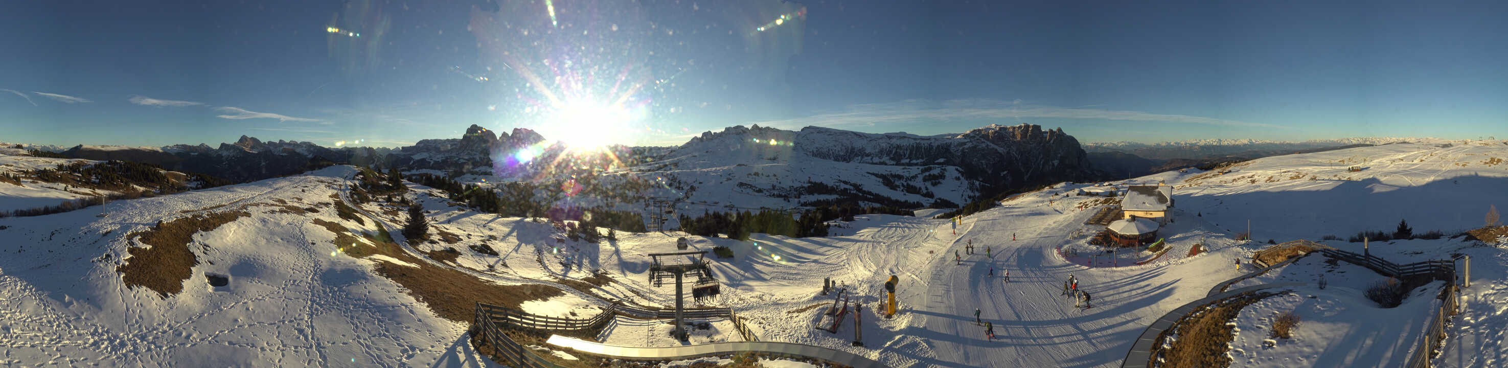 Archiv Foto Webcam Panorama der Seiser Alm von der Puflatsch Bergstation