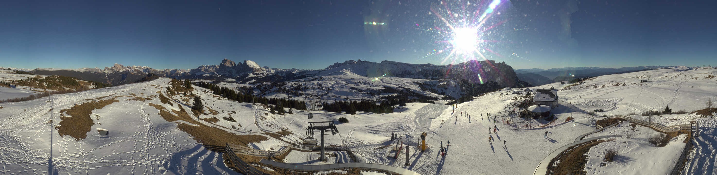 Archiv Foto Webcam Panorama der Seiser Alm von der Puflatsch Bergstation