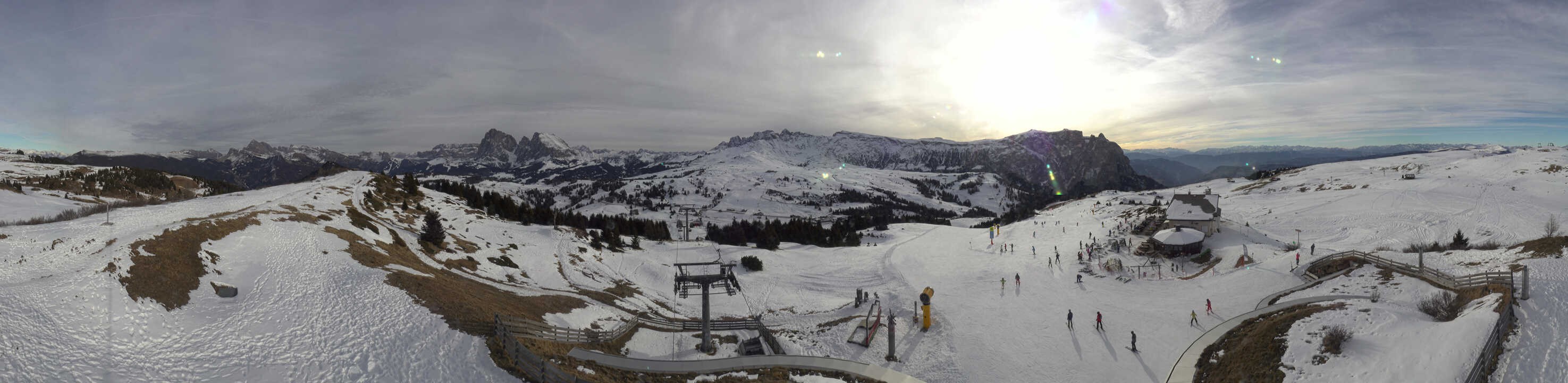 Archiv Foto Webcam Panorama der Seiser Alm von der Puflatsch Bergstation