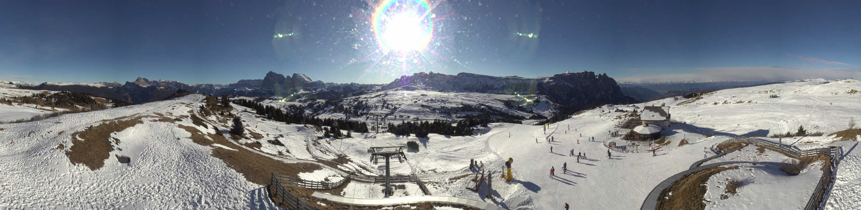 Archiv Foto Webcam Panorama der Seiser Alm von der Puflatsch Bergstation