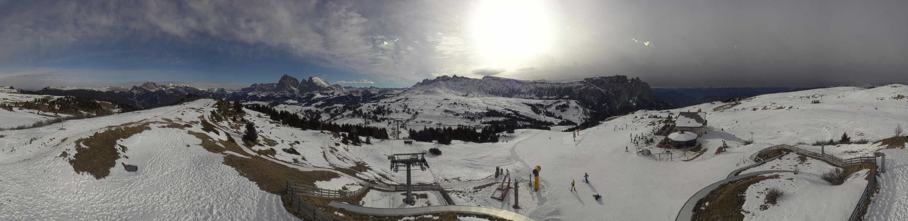 Archiv Foto Webcam Panorama der Seiser Alm von der Puflatsch Bergstation