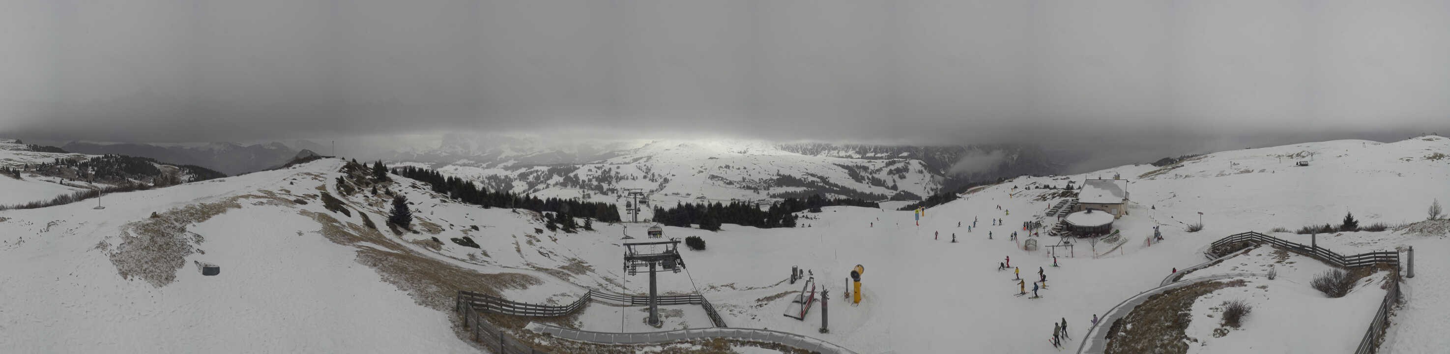 Archiv Foto Webcam Panorama der Seiser Alm von der Puflatsch Bergstation